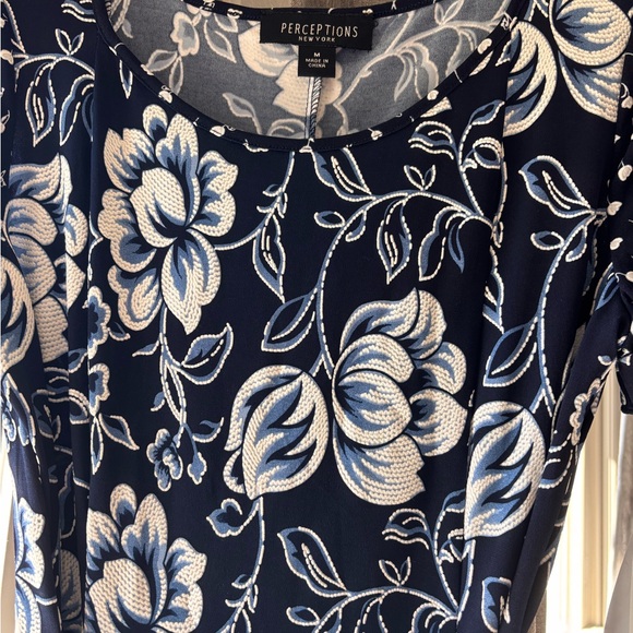 NWT Perceptions Women's Sleeveless Floral Puff Print Fit + Flare Midi Dress SZ M - Picture 4 of 5